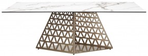 Стол ENNA 220 KL-188 Контрастный мрамор матовый, итальянская керамика/ каркас цвета шампань, ®DISAUR в Нытве - nytva.mebel24.online | фото 10