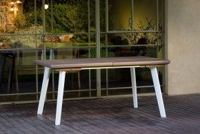 Стол Гармония раздвижной (Harmony Extendable) белый-капучино в Нытве - nytva.mebel24.online | фото 1