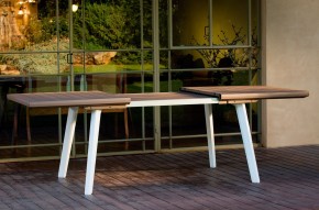 Стол Гармония раздвижной (Harmony Extendable) белый-капучино в Нытве - nytva.mebel24.online | фото 3