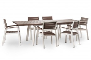 Стол Гармония раздвижной (Harmony Extendable) белый-капучино в Нытве - nytva.mebel24.online | фото 6