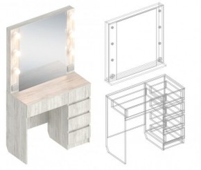 Стол гримерный - 2 (зеркало + стол) в Нытве - nytva.mebel24.online | фото 3
