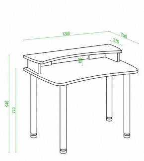 Стол компьютерный Домино Лайт СКЛ-Софт120МО+НКИЛ120 в Нытве - nytva.mebel24.online | фото 3
