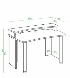 Стол компьютерный Домино Лайт СКЛ-Софт140+НКИЛ140 в Нытве - nytva.mebel24.online | фото 3