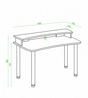 Стол компьютерный Домино Лайт СКЛ-Софт140МО+НКИЛ140 в Нытве - nytva.mebel24.online | фото 4