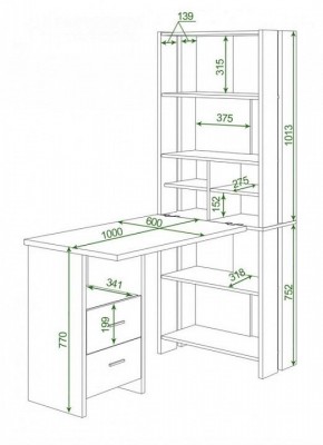 Стол компьютерный Домино Lite СТЛ-ОВ+С100Прям+ТЯЛ в Нытве - nytva.mebel24.online | фото 2