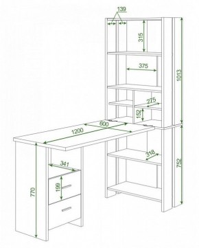 Стол компьютерный Домино Lite СТЛ-ОВ+С120Прям+ТЯЛ в Нытве - nytva.mebel24.online | фото 2