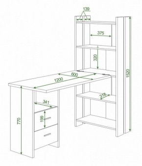 Стол компьютерный Домино Lite СТЛ-ОВ+С120Прям+ТЯЛ в Нытве - nytva.mebel24.online | фото 2