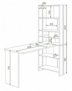 Стол компьютерный Домино Lite СТЛ-ОВХ+С120Прям без тумбы в Нытве - nytva.mebel24.online | фото 2