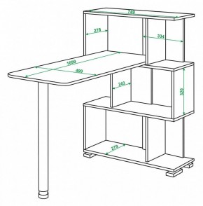 Стол компьютерный Домино СЛ-5-3СТ в Нытве - nytva.mebel24.online | фото 2