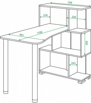 Стол компьютерный Домино СЛ-5-3СТ-2 в Нытве - nytva.mebel24.online | фото 2