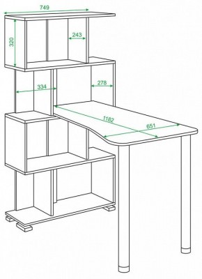 Стол компьютерный Домино СЛ-5-4СТ-2 в Нытве - nytva.mebel24.online | фото 2