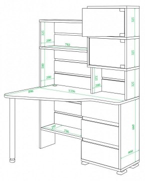 Стол компьютерный Домино СР-322 в Нытве - nytva.mebel24.online | фото 2