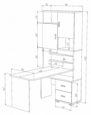 Стол компьютерный Домино СР-720/140 в Нытве - nytva.mebel24.online | фото 2