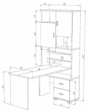 Стол компьютерный Домино СР-720/160 в Нытве - nytva.mebel24.online | фото 2