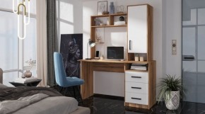 ФАВОРИТ Стол компьютерный (дуб вотан/белый) в Нытве - nytva.mebel24.online | фото