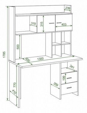 Стол компьютерный Нельсон Lite СКЛ-Прям130+НКЛХ-130 в Нытве - nytva.mebel24.online | фото 2