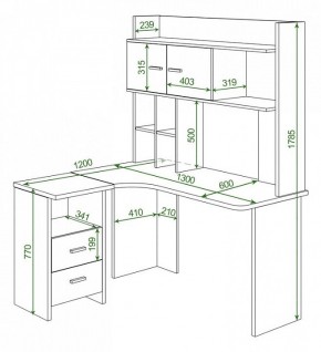 Стол компьютерный Нельсон Lite СКЛ-Угл130+НКЛХ-130 Н ЛЕВ в Нытве - nytva.mebel24.online | фото 2