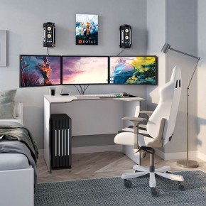 Стол компьютерный ВАРДИГ K2 100x82, белый/серебристый в Нытве - nytva.mebel24.online | фото 4