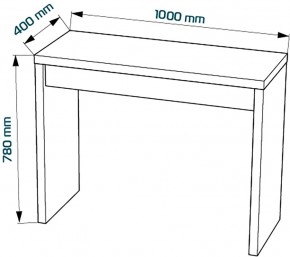 Стол косметический Энкель 100 белый в Нытве - nytva.mebel24.online | фото 2