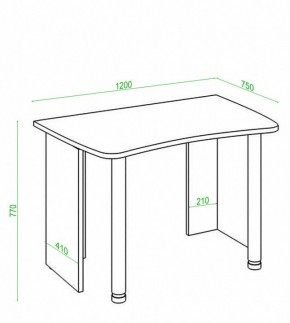 Стол офисный Домино Лайт СКЛ-Софт120 в Нытве - nytva.mebel24.online | фото 3