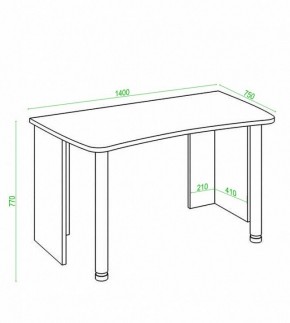 Стол офисный Домино Лайт СКЛ-Софт140 в Нытве - nytva.mebel24.online | фото 3