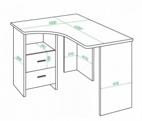 Стол письменный Домино Lite СКЛ-Угл 120 в Нытве - nytva.mebel24.online | фото 2