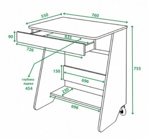 Стол письменный Домино СК-7 в Нытве - nytva.mebel24.online | фото 2