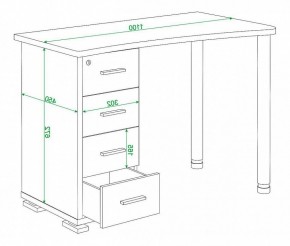 Стол письменный Домино СКМ-50 в Нытве - nytva.mebel24.online | фото 6