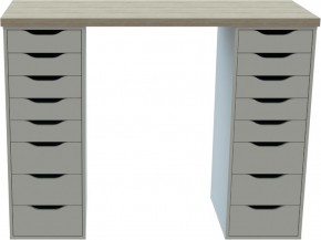 Стол письменный Ингар 2/88 140x106x55, дуб беленый/белый в Нытве - nytva.mebel24.online | фото 2