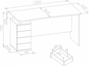 Стол письменный КСТ-105 в Нытве - nytva.mebel24.online | фото