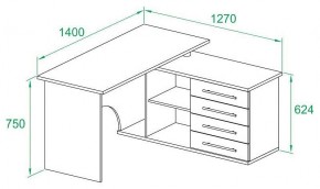 Стол письменный КСТ-109Л в Нытве - nytva.mebel24.online | фото 3