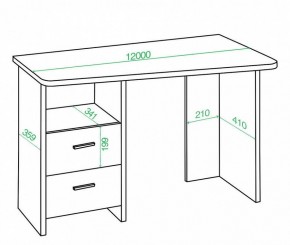 Стол письменный Нельсон Lite СКЛ-Трап120 в Нытве - nytva.mebel24.online | фото 2