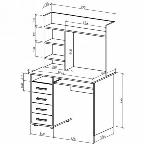 Стол письменный Остин в Нытве - nytva.mebel24.online | фото 3