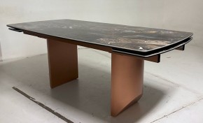 Стол ПУАНТО 200 TITANIUM LAWA NERO, керамика / МЕДЬ каркас М-City в Нытве - nytva.mebel24.online | фото 3