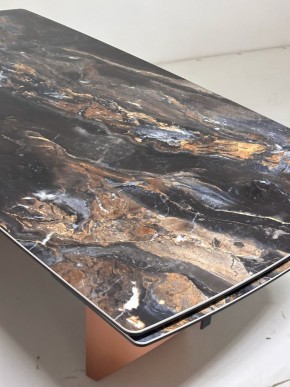 Стол ПУАНТО 200 TITANIUM LAWA NERO, керамика / МЕДЬ каркас М-City в Нытве - nytva.mebel24.online | фото 6