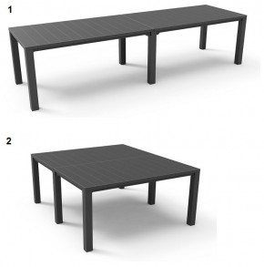 Стол раскладной Джули (Julie Double table 2 configurations) Графит в Нытве - nytva.mebel24.online | фото 1