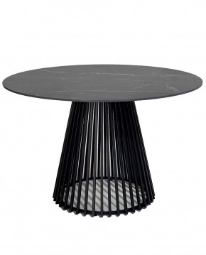 Стол TERNI 120 MATT BLACK MARBLE SOLID CERAMIC Черный мрамор матовый, керамика /Черн.каркас, ®DISAUR в Нытве - nytva.mebel24.online | фото 3