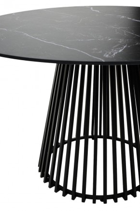 Стол TERNI 120 MATT BLACK MARBLE SOLID CERAMIC Черный мрамор матовый, керамика /Черн.каркас, ®DISAUR в Нытве - nytva.mebel24.online | фото 5