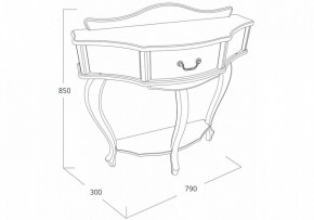 Стол туалетный Джульетта в Нытве - nytva.mebel24.online | фото 2