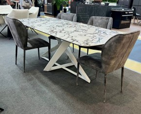 Стол VICENZA 220 BULGARI WHITE, керамика / белый, ®DISAUR в Нытве - nytva.mebel24.online | фото 2