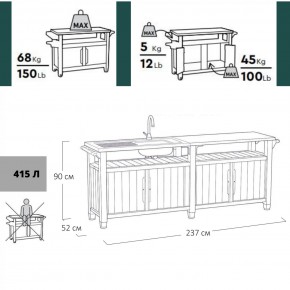 Столик для барбекю 415 Л (Unity Chef 415 L) графит в Нытве - nytva.mebel24.online | фото 2