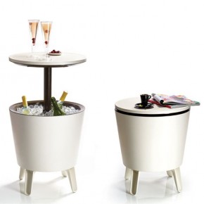 Столик-холодильник COOL BAR крем-шоколад в Нытве - nytva.mebel24.online | фото 1