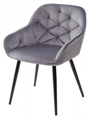 Стул BREEZE BLUVEL-14 GREY, велюр / черный каркас М-City в Нытве - nytva.mebel24.online | фото 1