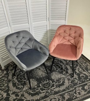 Стул BREEZE BLUVEL-14 GREY, велюр / черный каркас М-City в Нытве - nytva.mebel24.online | фото 3