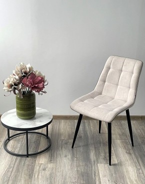Стул CHIC HE622-01/ HE622-05 топленое молоко, ткань/ черный каркас М-City в Нытве - nytva.mebel24.online | фото 3