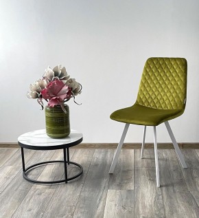 Стул DAIQUIRI BLUVEL-75 OLIVA / белый каркас, велюр М-City в Нытве - nytva.mebel24.online | фото 3
