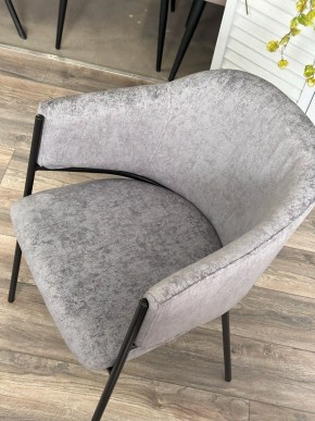 Стул ДИЛЛ, цвет RAIN 17 серый, велюр / черный каркас М-City в Нытве - nytva.mebel24.online | фото 7