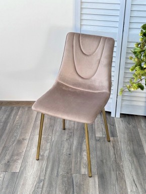 Стул ELLI BLUVEL-40 Бежевый, велюр / золотой каркас М-City в Нытве - nytva.mebel24.online | фото 3