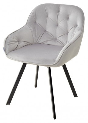 Стул GALE 360 град. поворот. BLUVEL-03 LIGHT GREY, велюр/ черный каркас, М-City в Нытве - nytva.mebel24.online | фото 1