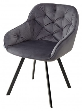 Стул GALE 360 град. поворот. BLUVEL-14 GREY, велюр/ черный каркас, М-City в Нытве - nytva.mebel24.online | фото 4
